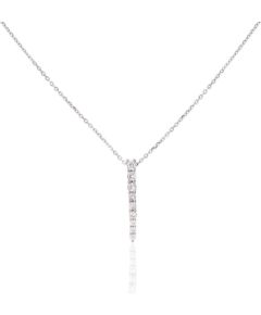 Sudraba kaklarota #2500155(PRh-Gr)_CZ, Sudrabs 925°, rodijs (pārklājums), Cirkoni, garums: 42 cm, 2.4 gr. Bez akmeņiem