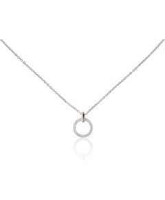 Sudraba kaklarota #2500153(PRh-Gr)_CZ, Sudrabs 925°, rodijs (pārklājums), Cirkoni, garums: 42 cm, 1.9 gr. Bez akmeņiem