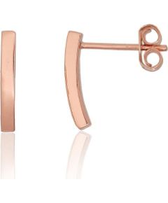 Sudraba auskari-puseti #2204290(PAu-R), Sudrabs 925°, sarkanais zelts (pārklājums), 1.1 gr. Puseti