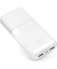 Powerbank 20000mAh 2xUSBA, 1xUSB-C 20W, by Puro White Jaunumi - Viedierices