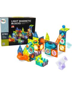Leantoys Świecąca Zjeżdżalnia Dla Kulek Klocki Magnetyczne 75 Elementów Konstruktori 