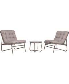 Garden furniture set JIVE table and 2 chairs, taupe Jaunumi -Dārzam