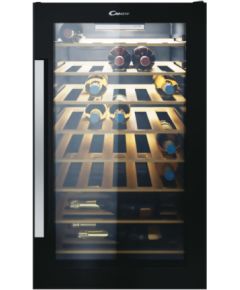 Candy Wine Cooler CWC 154 EEL/NF Energy efficiency class G Free standing Bottles capacity 41 Black Jaunumi Sadz. tehnika