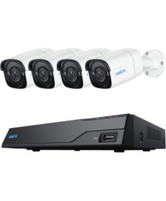 Reolink Super HD Security Camera System NVS8-5MB4 Bullet 5/4 MP f=4.0mm fixed; F=2.0 Power over Ethernet (PoE) IP67 H.265 Micro SD, Max. 256GB Камеры наблюдения
