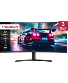 LCD Monitor THOMSON 34 " 3440 x 1440 pixels UltraWide Quad HD LCD Curved M34QG7Y14C Monitori