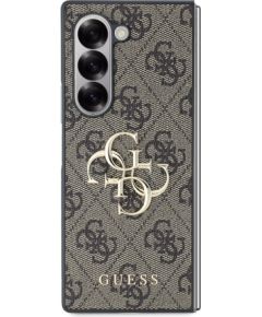 Guess PU 4G Metal Logo Case Aizsargapvalks priekš Samsung Galaxy Z Fold 6 / brūns Neoriģinālie Maciņi