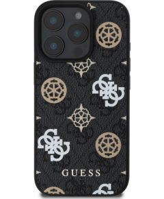 Guess PU 4G Peony MagSafe Case Защитный чехол для iPhone 16 Pro Max / чёрный Чехлы - альтернативные
