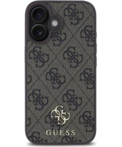 Guess PU 4G Small Metal Logo MagSafe Case Aizsargapvalks priekš iPhone 16 / brūns Neoriģinālie Maciņi