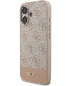Guess PU 4G Stripe Case Aizsargapvalks priekš iPhone 17 / rozā Neoriģinālie Maciņi