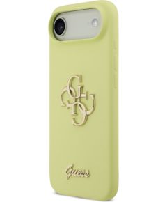 Guess Liquid Silicone 4G Metal Logo Case Aizsargapvalks priekš iPhone Air / dzeltens Neoriģinālie Maciņi