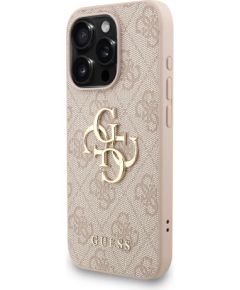 Guess PU 4G Metal Logo Strap Case Aizsargapvalks priekš iPhone 15 Pro / rozā Neoriģinālie Maciņi