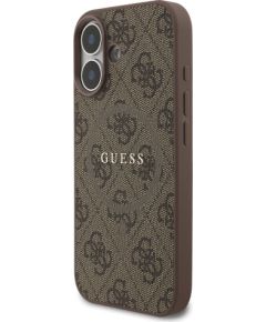 Guess PU Leather 4G Colored Ring MagSafe Case Aizsargapvalks priekš iPhone 17 / brūns Neoriģinālie Maciņi