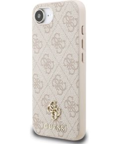 Guess PU 4G Small Metal Logo MagSafe Case Aizsargapvalks priekš iPhone 16e / rozā Neoriģinālie Maciņi