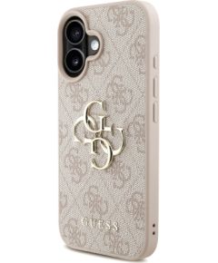 Guess PU 4G Metal Logo Strap Case Aizsargapvalks priekš iPhone 16 / rozā Neoriģinālie Maciņi
