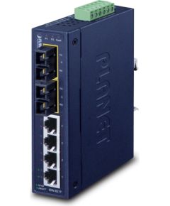 PLANET ISW-621T network switch Unmanaged L2 Fast Ethernet (10/100) Blue Switch