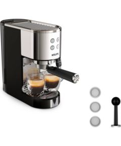 Krups Virtuoso XP444C10 coffee maker Semi-auto Espresso machine 1 L Kafijas aparāti