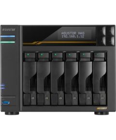 Asustor LOCKERSTOR 6 Gen3 (AS6806T) NAS Desktop AMD Ryzen V3C14 16 GB DDR5 ADM Black Serveru komponentes