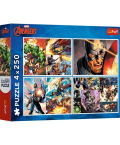 TREFL AVENGERS Комплект пазлов, 4x250 шт. Пазлы