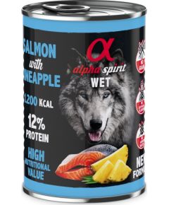 Alpha Spirit ŁOSOŚ Z ANANASEM 400g Suņu barība