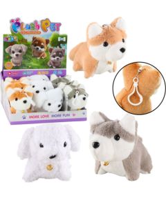 Leantoys Pluszowy Piesek Z Kręcącym Ogonkiem Brelok Zawieszka Mīkstās rotaļlietas