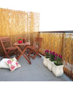 Perforēts bambusa žogs IN GARDEN 1,5x3m, dabīgais bambuss D14/16 mm, stieple iekšpusē Jaunumi -Dārzam