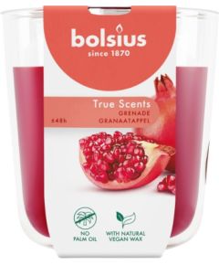 Bolsius Svece arom. stikla gl. True Scents Ø97x85mm pomegranate Sveces un svečturi