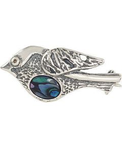 Sudraba piespraude #2920085(POx-Bk)_PL-G, Sudrabs 925°, oksids (pārklājums), Perlamutrs, 5.6 gr. Sudraba piespraude