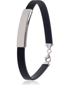 Серебряный браслет #2600362(PRh-Gr), Серебро 925°, родий (покрытие), длина: 20 см, 7.7 гр. Viriešiem