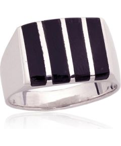 Sudraba gredzens #2101865_ON, Sudrabs 925°, Onikss, Izmērs: 20, 10.3 gr. Viriešiem