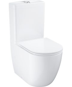 Grohe pods ar QR/SC Slim vāku BauCeramic rimless, 365x627 mm, universāls izvads, pievads no apakšas, balts Jaunumi Sadz. tehnika