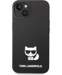 Karl Lagerfeld Liquid Silicone Choupette Case Aizsargapvalks priekš iPhone 14 Plus / melns Neoriģinālie Maciņi