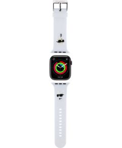 Karl Lagerfeld Karl and Choupette Head NFT Ремешек для часов для Apple Watch 38/40/41 / белый Smart pūlksteņu aksesuāri