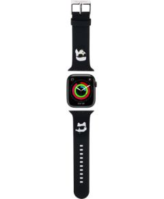 Karl Lagerfeld Karl and Choupette Head NFT Ремешек для часов для Apple Watch 38/40/41 / чёрный Smart pūlksteņu aksesuāri