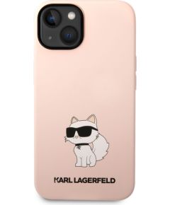 Karl Lagerfeld Liquid Silicone Choupette NFT Aizsargapvalks priekš iPhone 14 Plus / rozā Neoriģinālie Maciņi