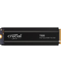 Crucial T500 2 TB, SSD (black, PCIe 4.0 x4, NVMe, M.2 2280, with heatsink) SSD Cietie Diski (Solid state drive)