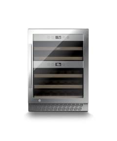 Caso Wine cooler WineChef Pro 40 Energy efficiency class G, Free standing, Bottles capacity Up to 40 bottles, Cooling type Compressor technology, Silver Винные шкафы, витрины