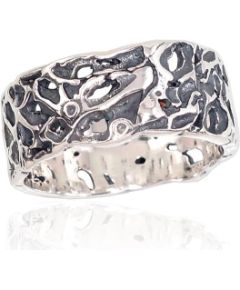 Sudraba gredzens #2101667(POx-Bk), Sudrabs 925°, oksids (pārklājums), Izmērs: 17, 5.5 gr. Sieviešu