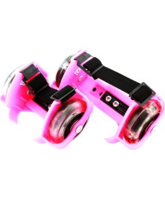 Goodbuy bērnu skrituļslidas ar 3 LED lampām, diametrs 7cm rozā Jaunumi - Sports