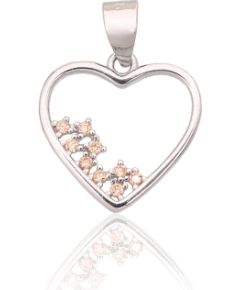 Sudraba kulons #2301986(PRh-Gr)_CZ-LBR, Sudrabs 925°, rodijs (pārklājums), Cirkoni, 0.9 gr. Sieviešu