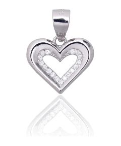 Sudraba kulons #2301961(PRh-Gr)_CZ, Sudrabs 925°, rodijs (pārklājums), Cirkoni, 0.9 gr. Sieviešu