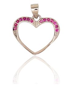 Серебряный кулон #2301743(PRh-Gr)_CZ-RO, Серебро 925°, родий (покрытие), Цирконы, 0.8 гр. Sieviešu