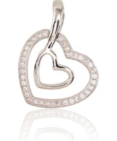 Sudraba kulons #2301660(PRh-Gr)_CZ, Sudrabs 925°, rodijs (pārklājums), Cirkoni, 1.2 gr. Sieviešu
