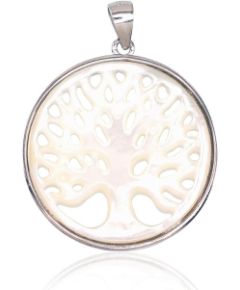 Sudraba kulons #2301471(PRh-Gr)_PL, Sudrabs 925°, rodijs (pārklājums), Perlamutrs, 3.1 gr. Sieviešu