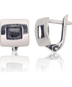 Sudraba auskari ar 'angļu' slēdzēju #2203813(POx-Bk), Sudrabs 925°, oksids (pārklājums), 1.5 gr. Ar "angļu" slēdzēju