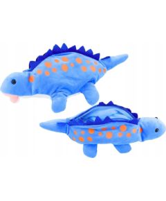 LeanToys Pluszowy Dinozaur Piórnik Schowek Zawieszka Niebieski Mīkstās rotaļlietas