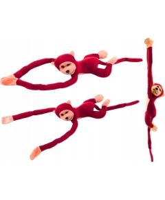 LeanToys Maskotka Pluszowa Małpka z Dźwiękiem Czerwona 60 cm Mīkstās rotaļlietas