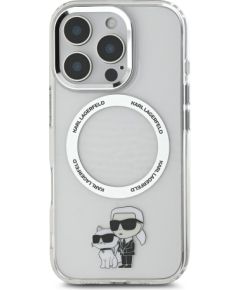 Karl Lagerfeld IML Karl and Choupette MagSafe Case Aizsargapvalks priekš iPhone 16 Pro Max / caurspīdīgs Neoriģinālie Maciņi