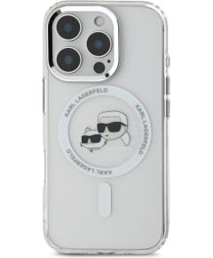 Karl Lagerfeld IML K&CH Heads Metal Frame MagSafe Aizsargapvalks priekš iPhone 16 Pro Max / caurspīdīgs Neoriģinālie Maciņi
