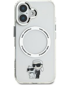 Karl Lagerfeld IML Karl and Choupette MagSafe Case Aizsargapvalks priekš iPhone 16 Plus / caurspīdīgs Neoriģinālie Maciņi