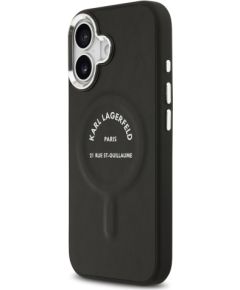 Karl Lagerfeld PU RSG Logo MagSafe Case Aizsargapvalks priekš iPhone 17 / melns Neoriģinālie Maciņi